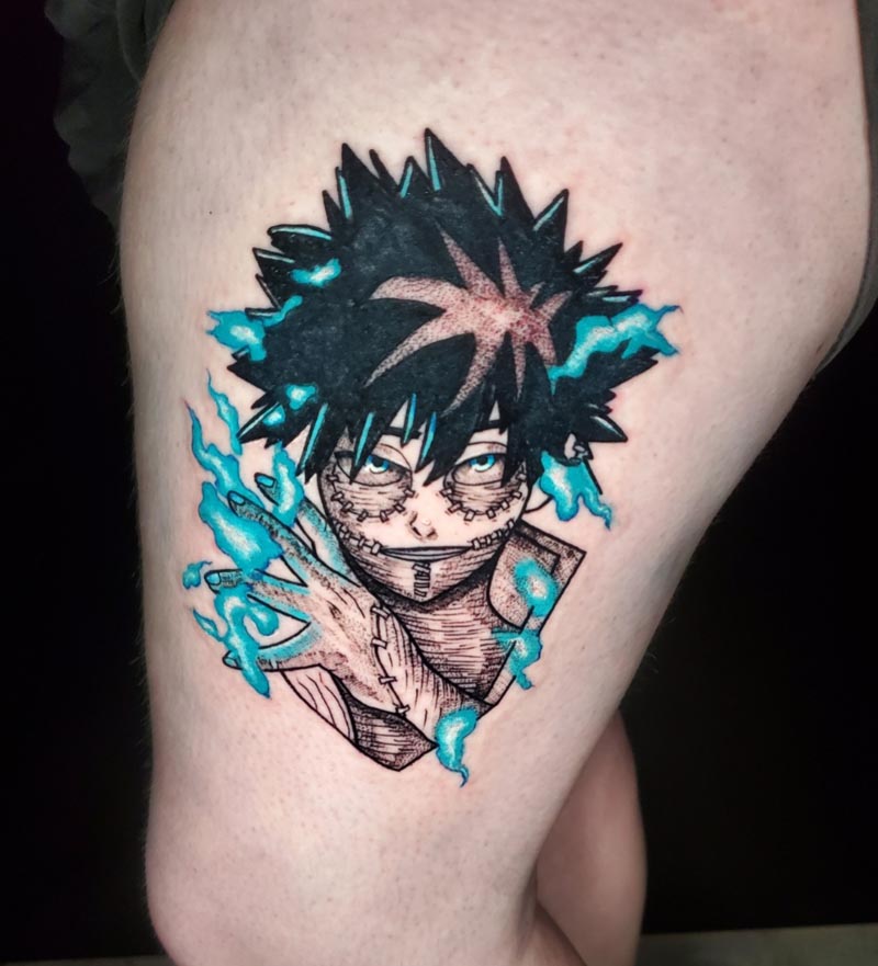 Anime, Color tattoo by